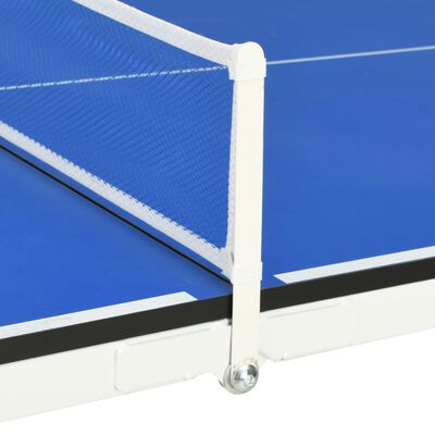 vidaXL Masă de ping pong cu fileu, albastru, 152 x 76 x 66 cm