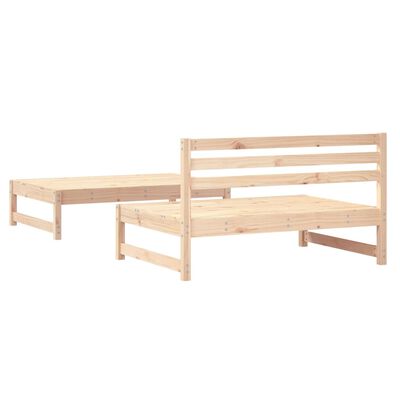 vidaXL Set mobilier relaxare de grădină, 2 piese, lemn masiv de pin