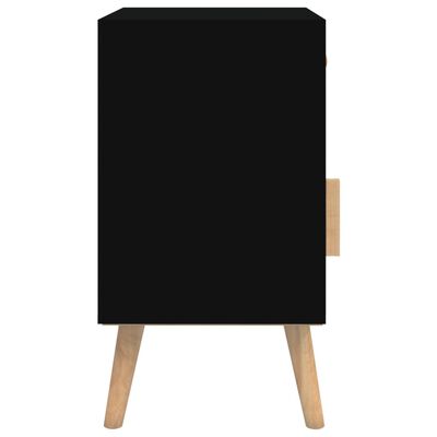 vidaXL Noptiere, 2 buc, negru, 40x30x55 cm, lemn prelucrat