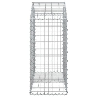 vidaXL Coș gabion arcuit, 100x50x100/120 cm, fier galvanizat