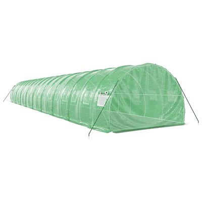 vidaXL Seră cu cadru din oțel, verde, 54 m², 18x3x2 m