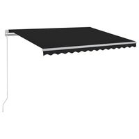 vidaXL Copertină retractabilă manual cu LED, antracit, 300x250 cm