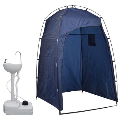 vidaXL Suport portabil de camping, pentru spălat mâini, cu cort, 20 L