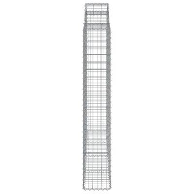 vidaXL Coșuri gabion arcuite 10 buc, 200x50x180/200cm, fier galvanizat