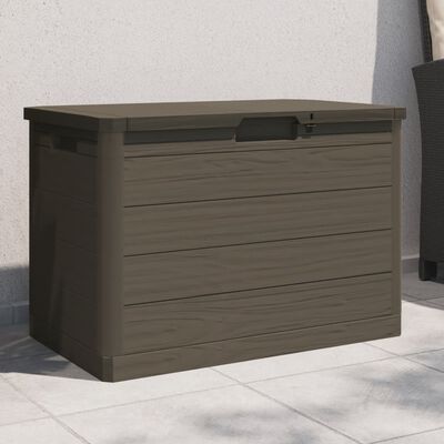 vidaXL Cutie de perne de exterior maro 77,5x44,5x53 cm polipropilenă