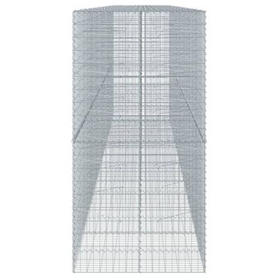 vidaXL Coș gabion cu capac, 800x100x200 cm, fier galvanizat