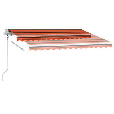 vidaXL Copertină autonomă retractabilă automat oranj&maro 300x250 cm