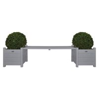 Esschert Design mobiler de grădină cu jardiniere gri CF33G