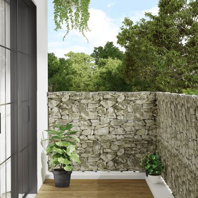 vidaXL Paravan de balcon cu aspect de piatră, 500x120 cm, PVC