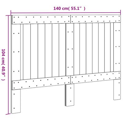 vidaXL Tăblie de pat, 140x104 cm, lemn masiv de pin