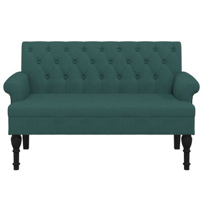 vidaXL Banchetă cu spătar, verde închis, 120x62x75,5 cm, textil