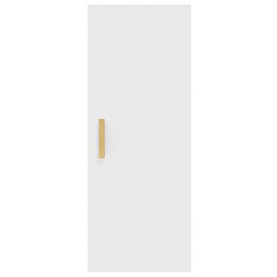 vidaXL Dulap de perete, alb, 34,5x34x90 cm, lemn prelucrat
