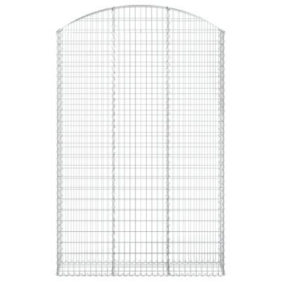 vidaXL Coș gabion arcuit, 150x30x220/240 cm, fier galvanizat