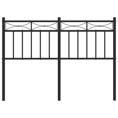 vidaXL Tăblie de pat metalică, negru, 120 cm