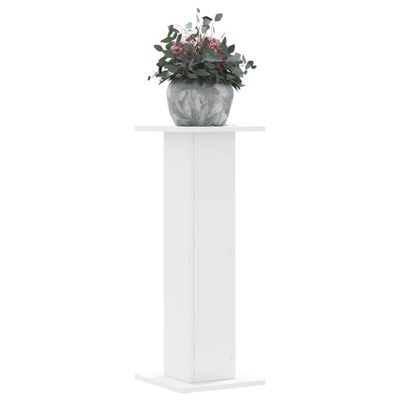 vidaXL Suporturi de plante, 2 buc., alb, 30x30x80 cm, lemn prelucrat