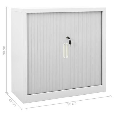 vidaXL Dulap cu ușă glisantă, gri, 90x40x90 cm, oțel