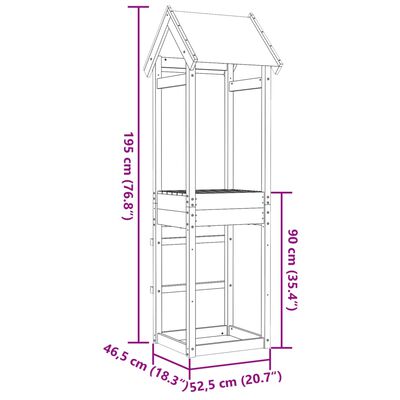 vidaXL Turn de joacă, 52,5x46,5x195 cm, lemn de pin impregnat