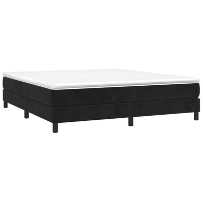 vidaXL Cadru de pat box spring, negru, 160x200 cm, catifea