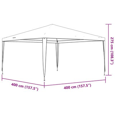 vidaXL Cort de petrecere profesional, antracit, 4 x 4 m, 90 g/m²