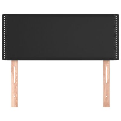 vidaXL Tăblie de pat, negru, 80x5x78/88 cm, piele ecologică