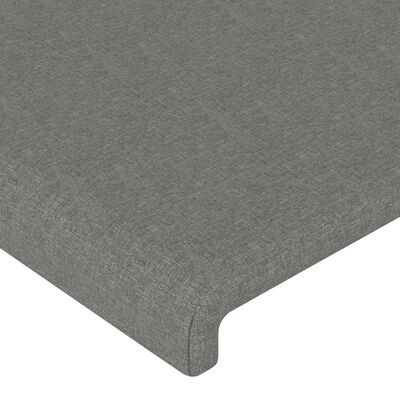 vidaXL Tăblie de pat, gri închis, 90x5x78/88 cm, textil