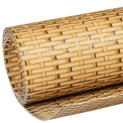 vidaXL Paravan Balcon Maro Deschis 400x100 cm Poly Rattan