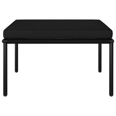 vidaXL Set mobilier de grădină cu perne, 8 piese, negru, PVC