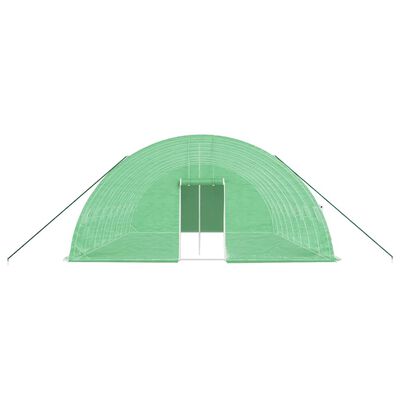 vidaXL Seră cu cadru din oțel, verde, 48 m², 8x6x2,85 m