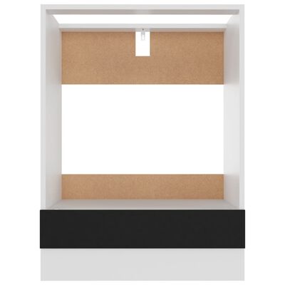 vidaXL Dulap pentru cuptor, negru, 60x46x81,5 cm, lemn prelucrat