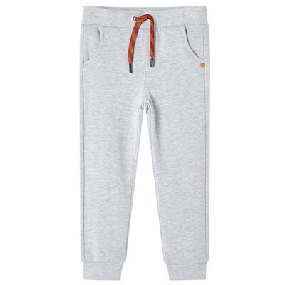 Pantaloni de trening pentru copii, gri melanj, 92