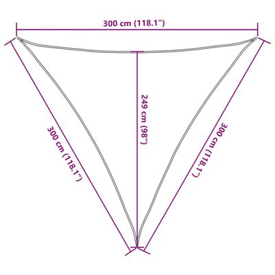 vidaXL Parasolar, nisipiu, 3x3x3 m, 100% poliester Oxford