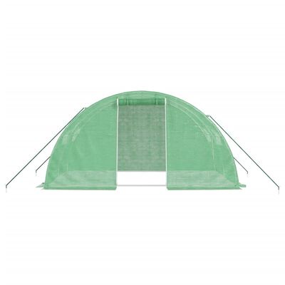 vidaXL Seră cu cadru din oțel, verde, 8 m², 4x2x2 m