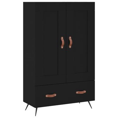 vidaXL Dulap înalt, negru, 69,5x31x115 cm, lemn prelucrat