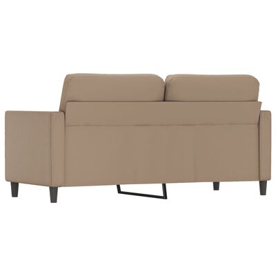 vidaXL Canapea cu 2 locuri, cappuccino, 140 cm, piele ecologică