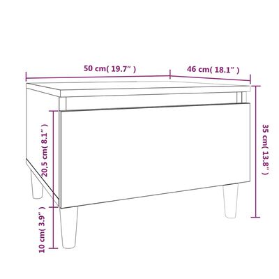 vidaXL Mese laterale, 2 buc., alb, 50x46x35 cm, lemn compozit