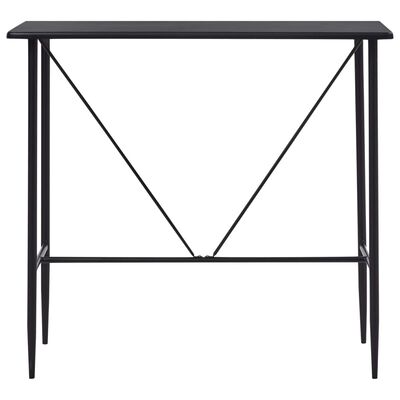 vidaXL Set mobilier de bar, 5 piese, negru, material textil