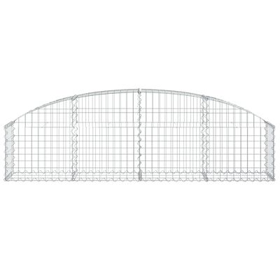 vidaXL Coș gabion arcuit, 200x30x40/60 cm, fier galvanizat