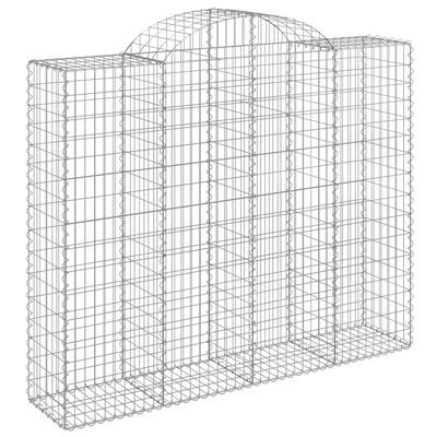 vidaXL Coșuri gabion arcuite 5 buc, 200x50x160/180 cm, fier galvanizat