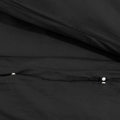 vidaXL Set cu husă de pilotă, negru, 200x200 cm, bumbac