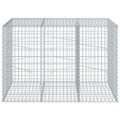 vidaXL Coș gabion cu capac, 150x100x100 cm, fier galvanizat