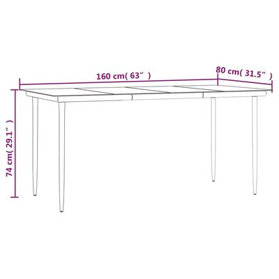 vidaXL Set mobilier de grădină, 5 piese, gri, poliratan