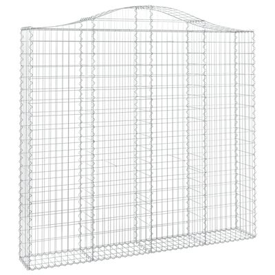 vidaXL Coșuri gabion arcuite 14 buc, 200x30x180/200cm, fier galvanizat