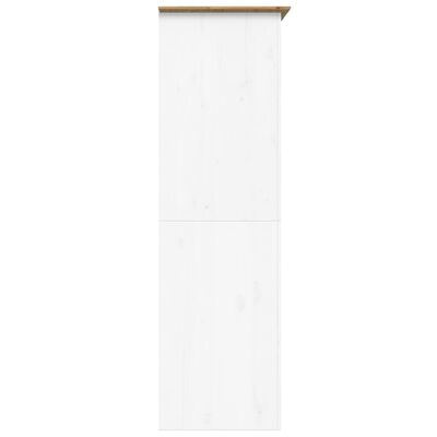 vidaXL Șifonier "BODO", alb & maro, 99x53,5x173 cm, lemn masiv de pin