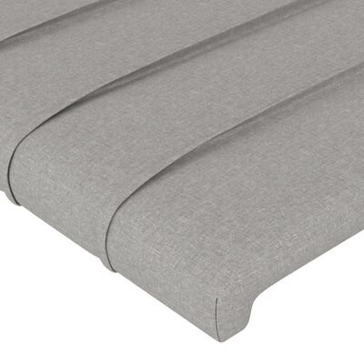 vidaXL Pat box spring cu saltea, gri deschis, 90x200 cm, textil