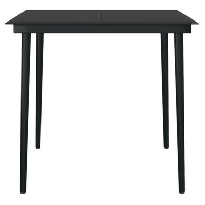 vidaXL Set de mobilier pentru grădină, 3 piese, negru