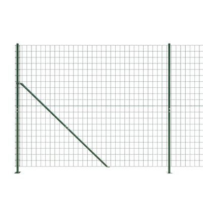 vidaXL Gard plasă de sârmă cu bordură, verde, 1,4x10 m