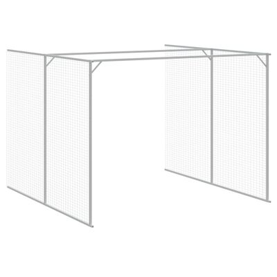 vidaXL Cușcă de câine cu țarc antracit 214x865x181 cm oțel galvanizat