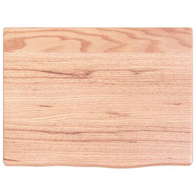 vidaXL Blat de baie, maro deschis, 40x30x2 cm, lemn masiv tratat