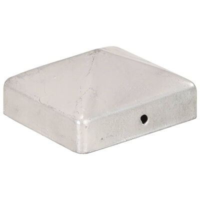 vidaXL Capace stâlpi de gard piramidă 6 buc. metal galvanizat 71x71 mm