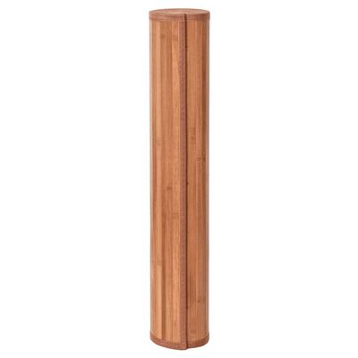 vidaXL Covor dreptunghiular, maro, 100x300 cm, bambus
